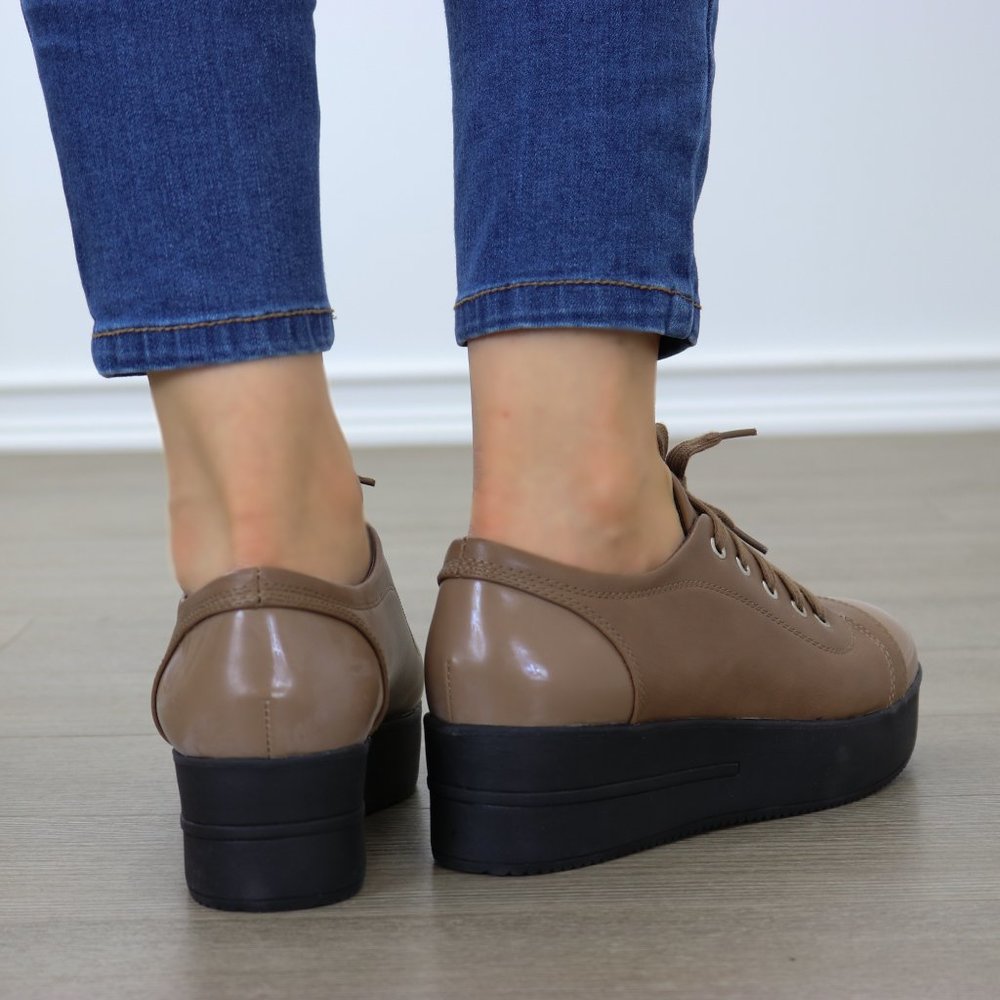 Brown Fashion Creeper Sneakers - Picture 4 of 8